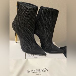 Size 6 Balmain booties with original box and dust bag